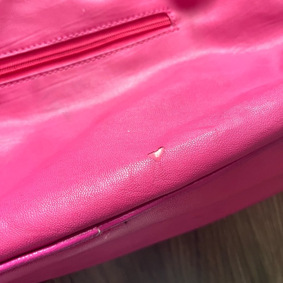 Vintage Betty Boop Bright Pink Shoulder Bag with Embroidered Patch - Picture 9 of 10